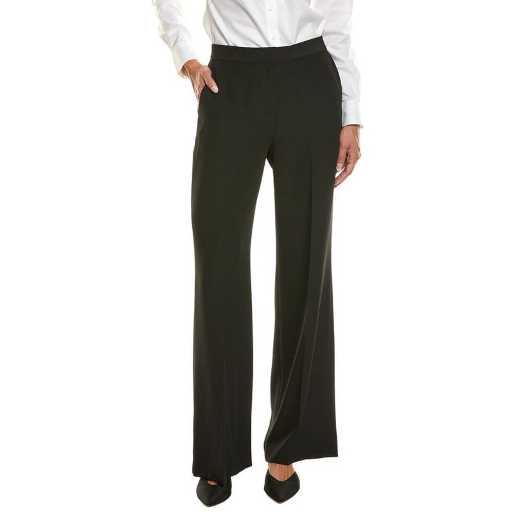 Brooks Brothers Womens  Crepe Wide Leg Pant, Black